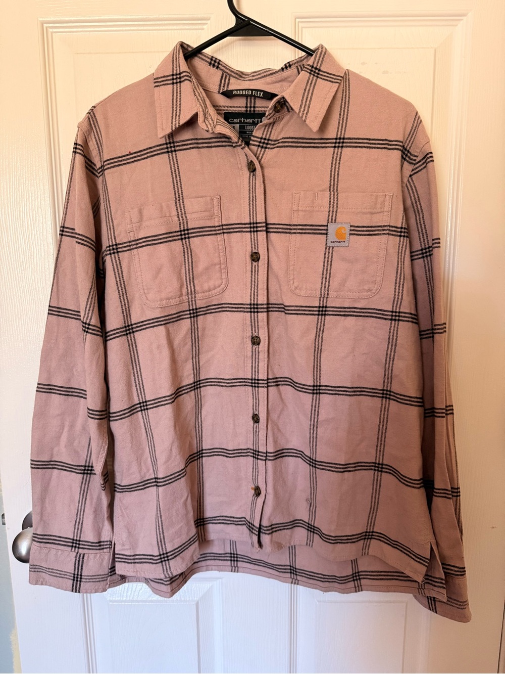 NWOT Carhartt Plaid Button Down Flannel Shirt | Small | Women’s | Lilac